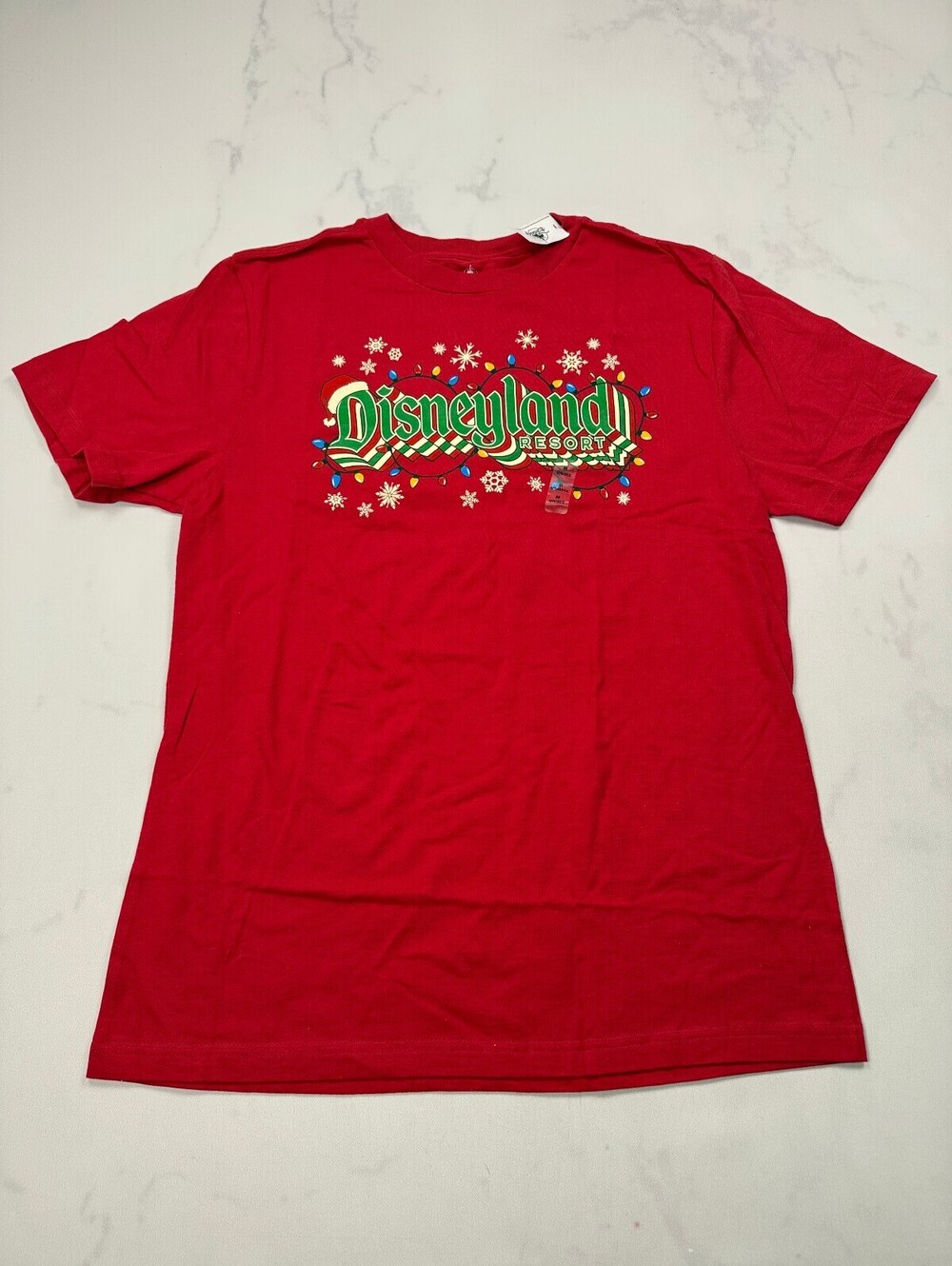 Disneyland Graphic Tee Red Contemporary Statement Piece - Mens M